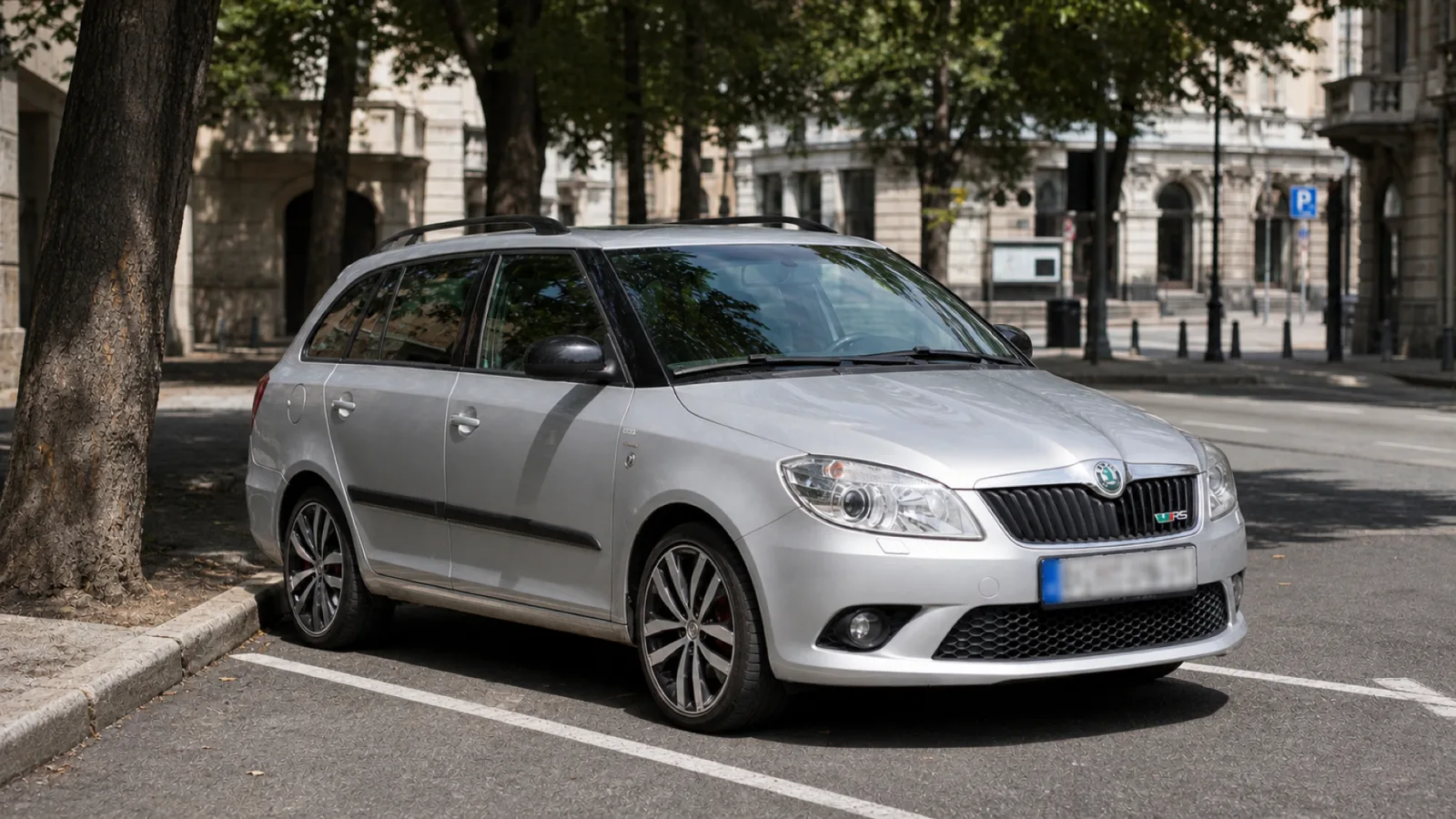 ZURO Cars rental vehicle parked legally in Belgrade